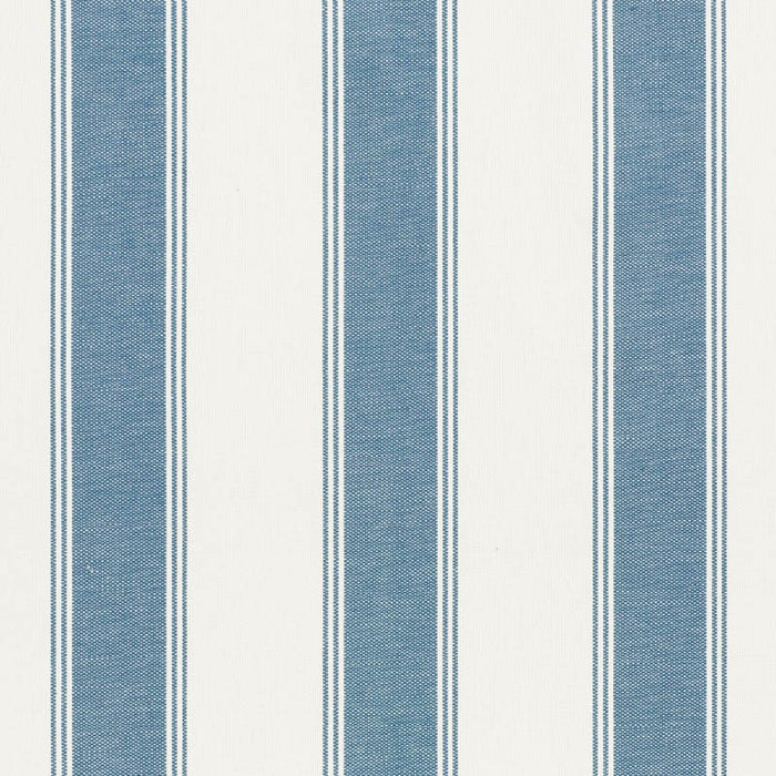 Schumacher Rafe Stripe Marine Fabric 75823