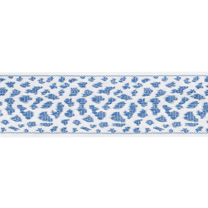 Schumacher Leopard Tape Blue Trim 75850