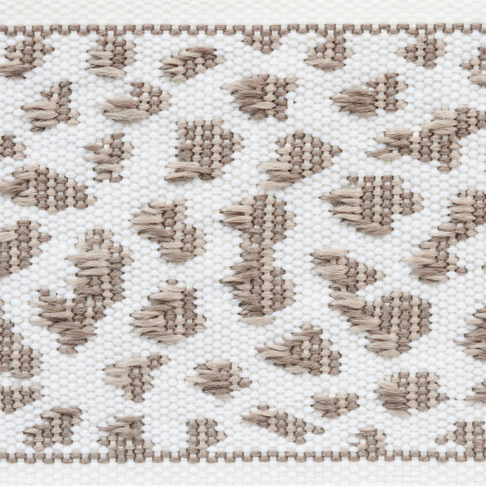 Schumacher Leopard Tape Taupe Trim Sample 75854