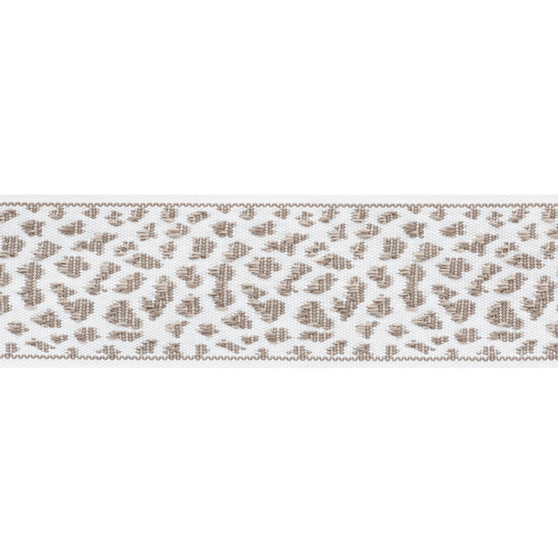 Schumacher Leopard Tape Taupe Trim 75854