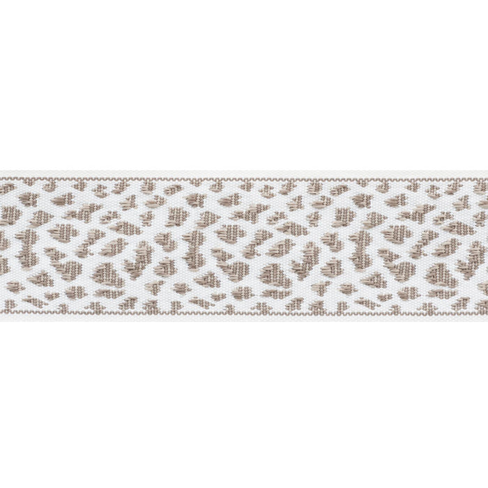 Schumacher Leopard Tape Taupe Trim Sample 75854