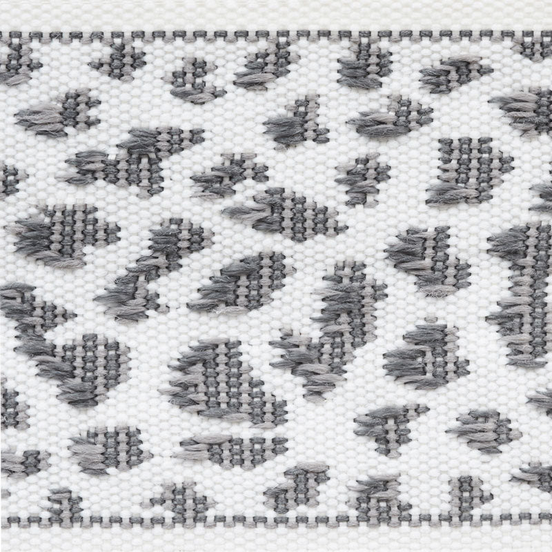 Schumacher Leopard Tape Grey Trim Sample 75855