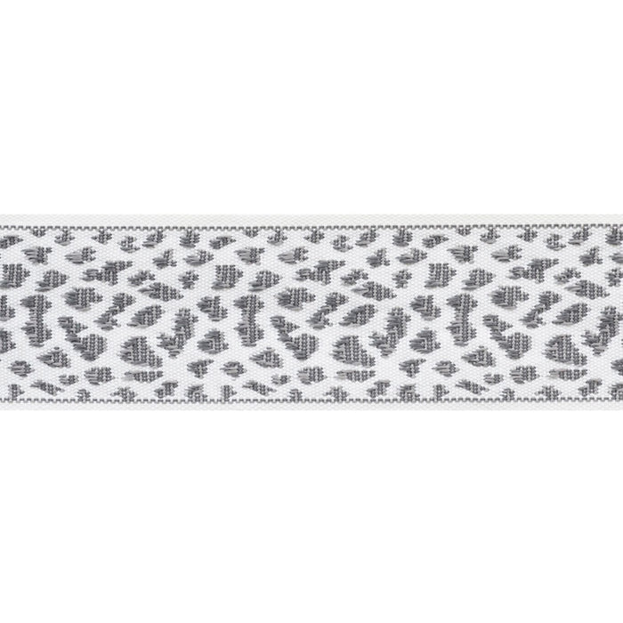 Schumacher Leopard Tape Grey Trim Sample 75855