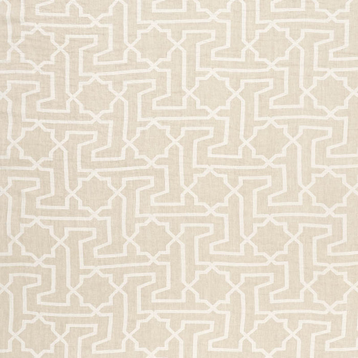 Schumacher Arabesque Maze Sheer Natural Fabric 75871