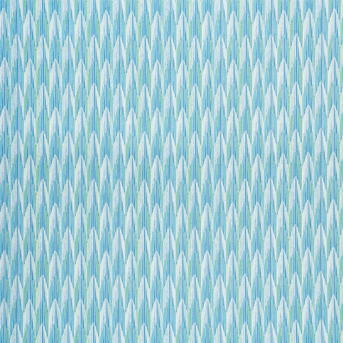 Schumacher Verdant Indoor/Outdoor Aqua & Leaf Fabric Sample 75910