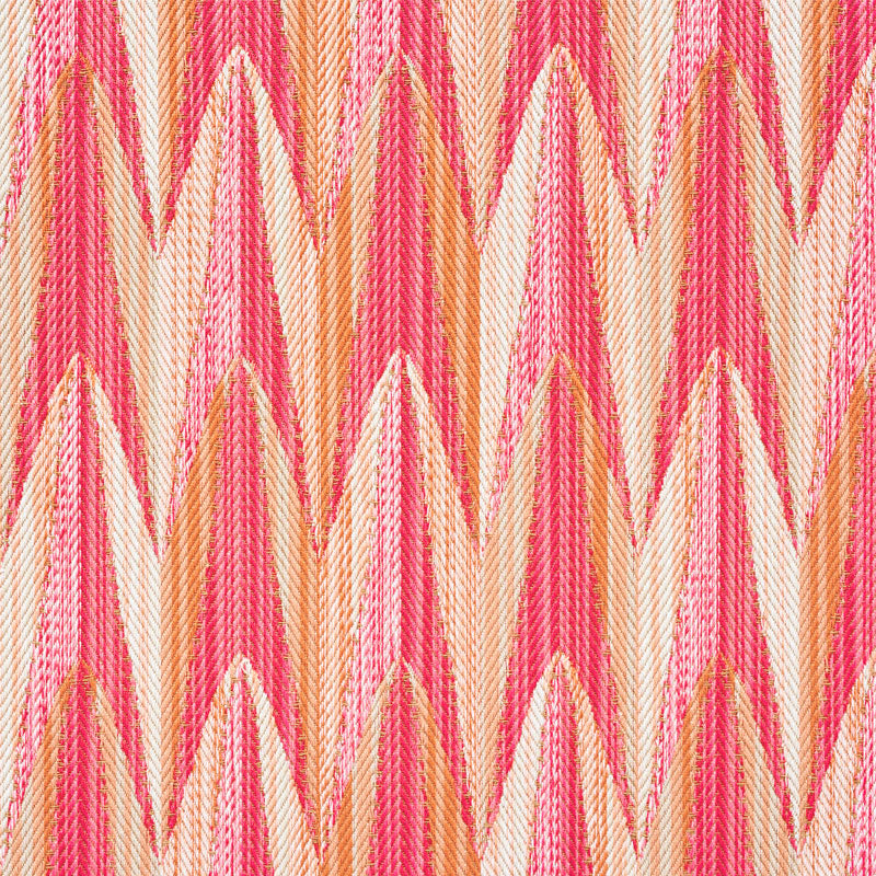 Schumacher Verdant Indoor/Outdoor Pink & Orange Fabric 75911