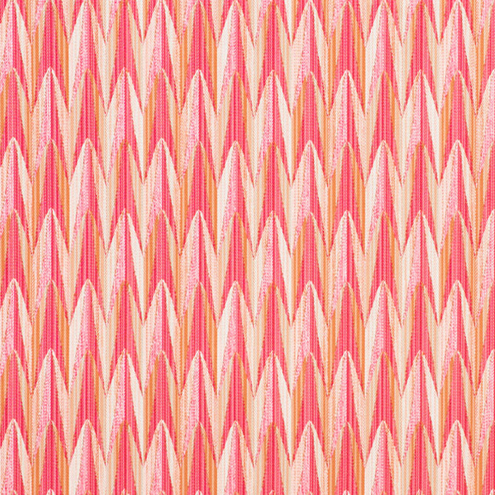 Schumacher Verdant Indoor/Outdoor Pink & Orange Fabric Sample 75911