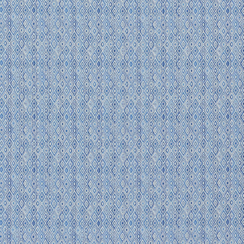 Schumacher Diamond Strie Indoor/Outdoor Blue Fabric 75921