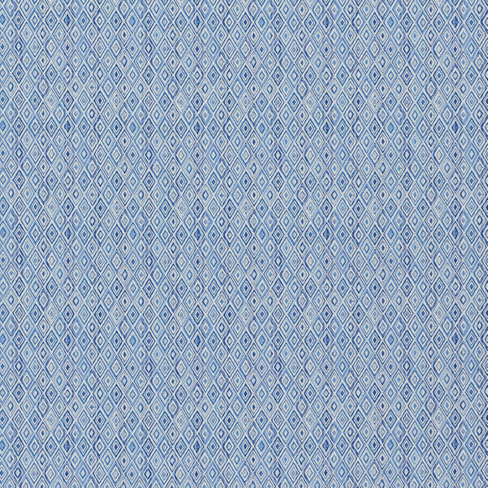 Schumacher Diamond Strie Indoor/Outdoor Blue Fabric Sample 75921