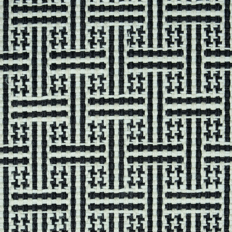 Schumacher Brickell Indoor/Outdoor Black Fabric 75935