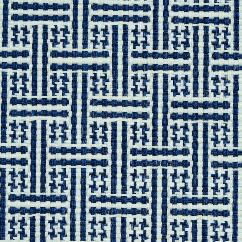 Schumacher Brickell Indoor/Outdoor Navy Fabric Sample 75936