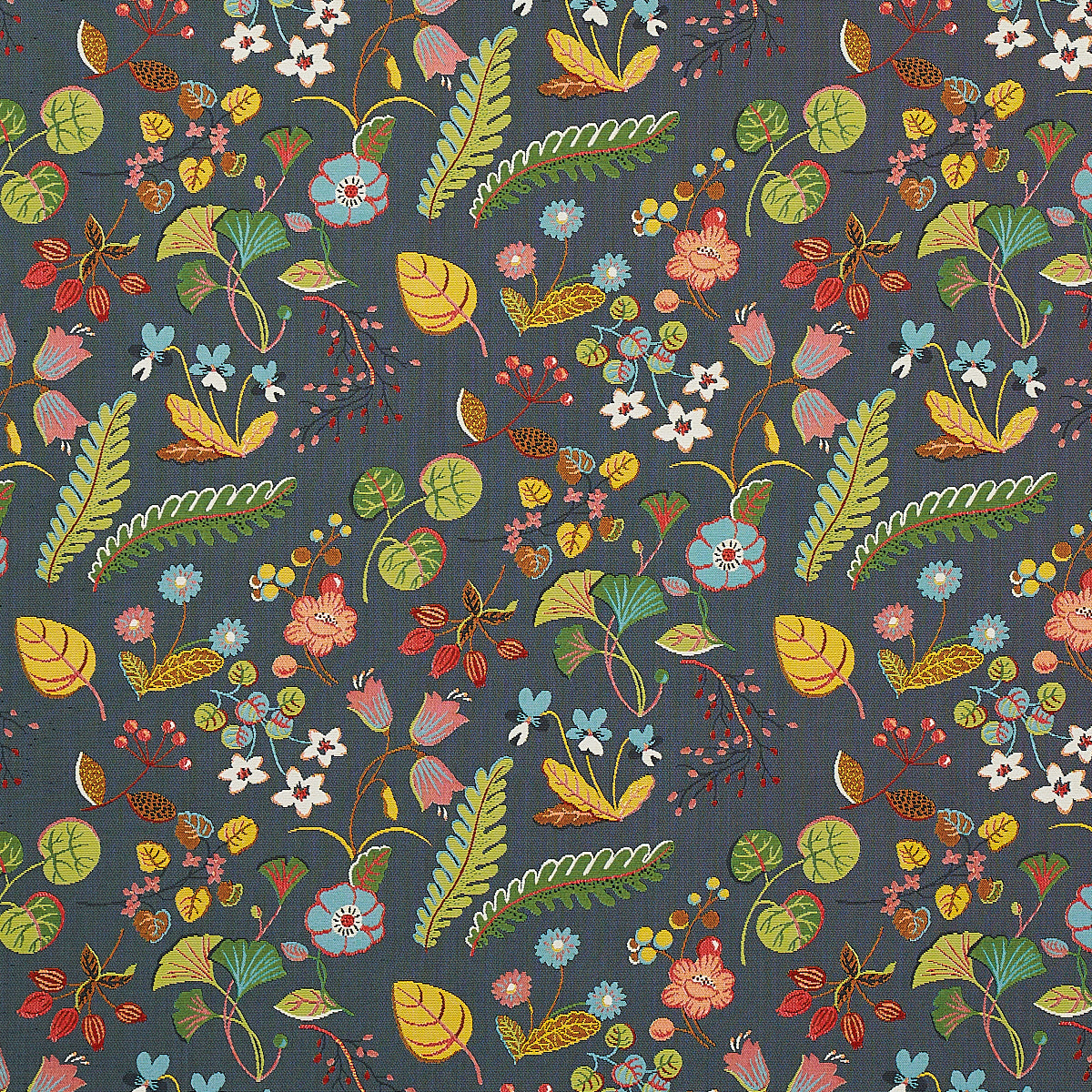 Schumacher Botanica Indoor/Outdoor Charcoal Fabric 75941