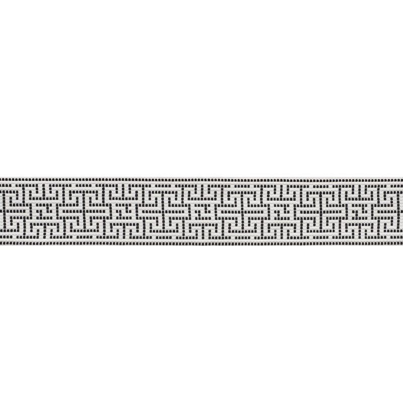 Schumacher Maze Tape Indoor/Outdoor Black Trim 75952