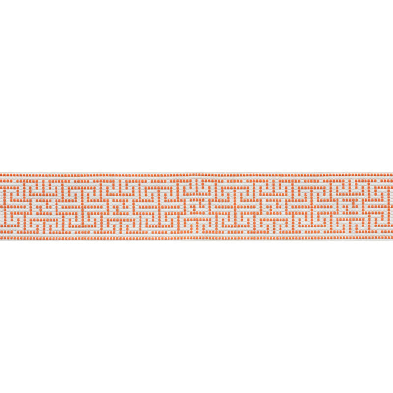 Schumacher Maze Tape Orange Trim 75953