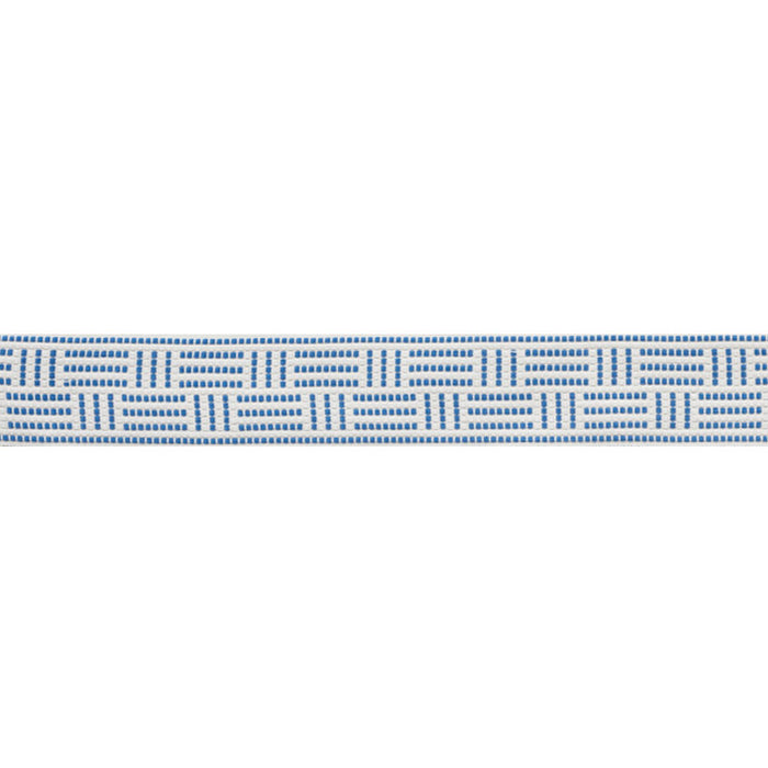 Schumacher Brickell Tape Indoor/Outdoor Blue Trim Sample 75960