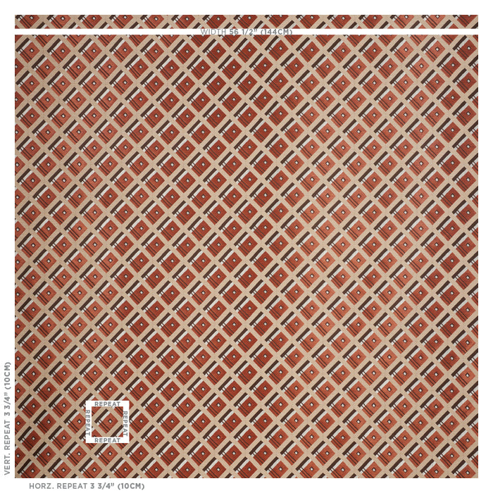 Schumacher Legrad Argyle Cognac Fabric 76010