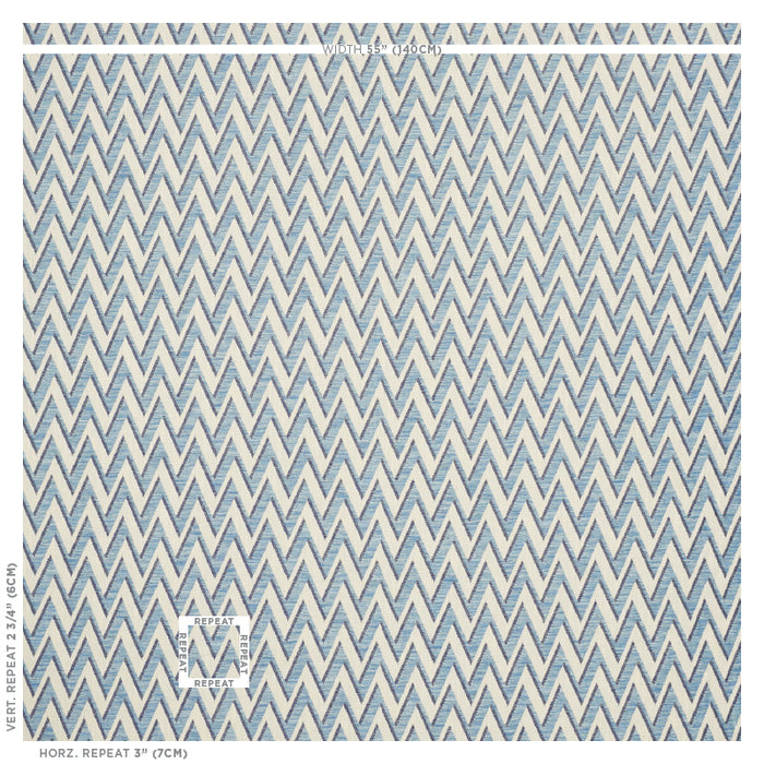 Schumacher Dartmoor Blue Fabric Sample 76033