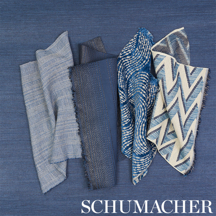 Schumacher Dartmoor Blue Fabric Sample 76033