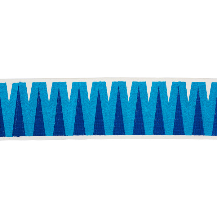 Schumacher Prado Tape Peacock Trim Sample 76062