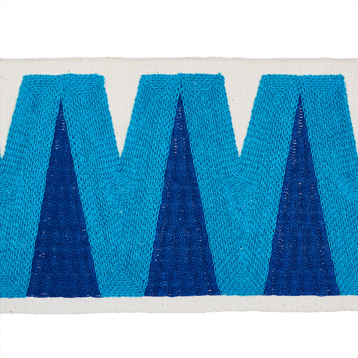 Schumacher Prado Tape Peacock Trim Sample 76062