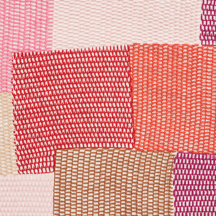 Schumacher Carnaby Pink & Red Fabric Sample 76181