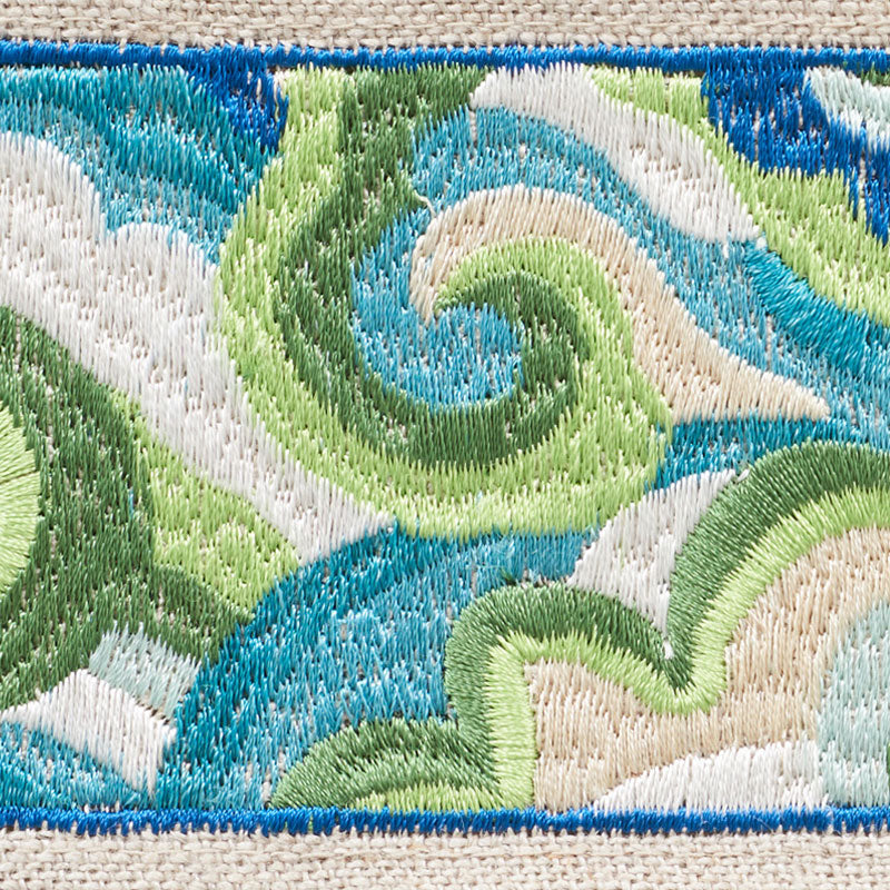 Schumacher Woodstock Tape Peacock Trim 76221