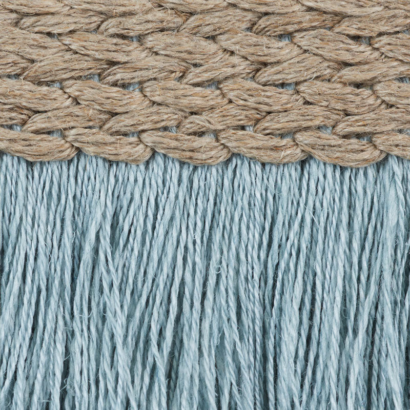 Schumacher Braided Linen Fringe Sky Trim Sample 76260