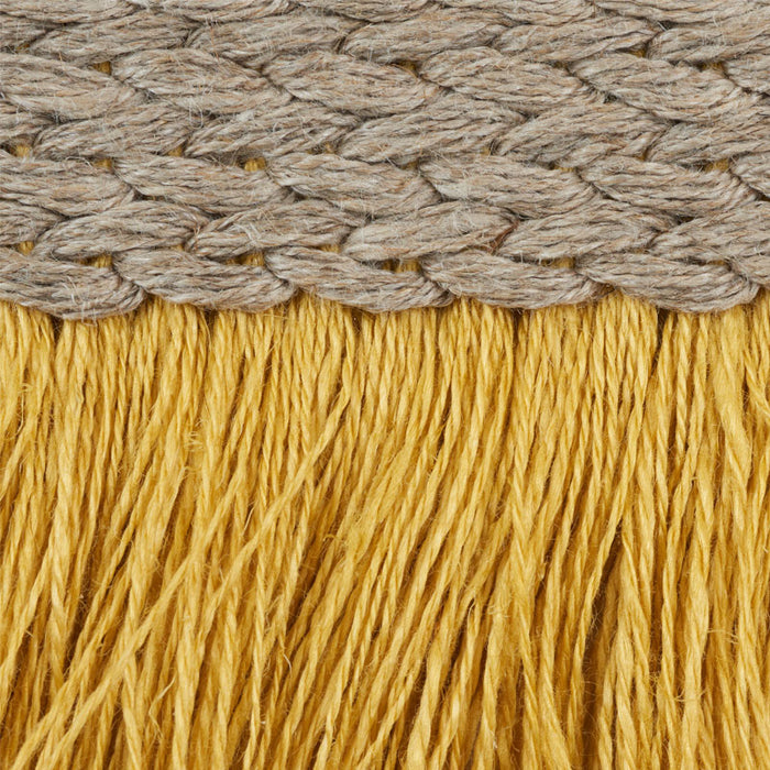 Schumacher Braided Linen Fringe Gold Trim Sample 76263