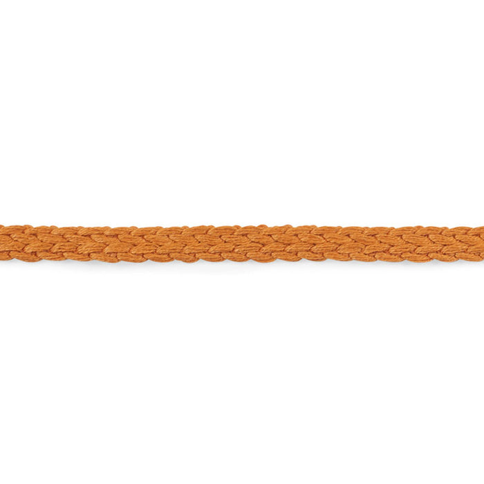 Schumacher Braided Linen Tape Narrow Orange Trim Sample 76272