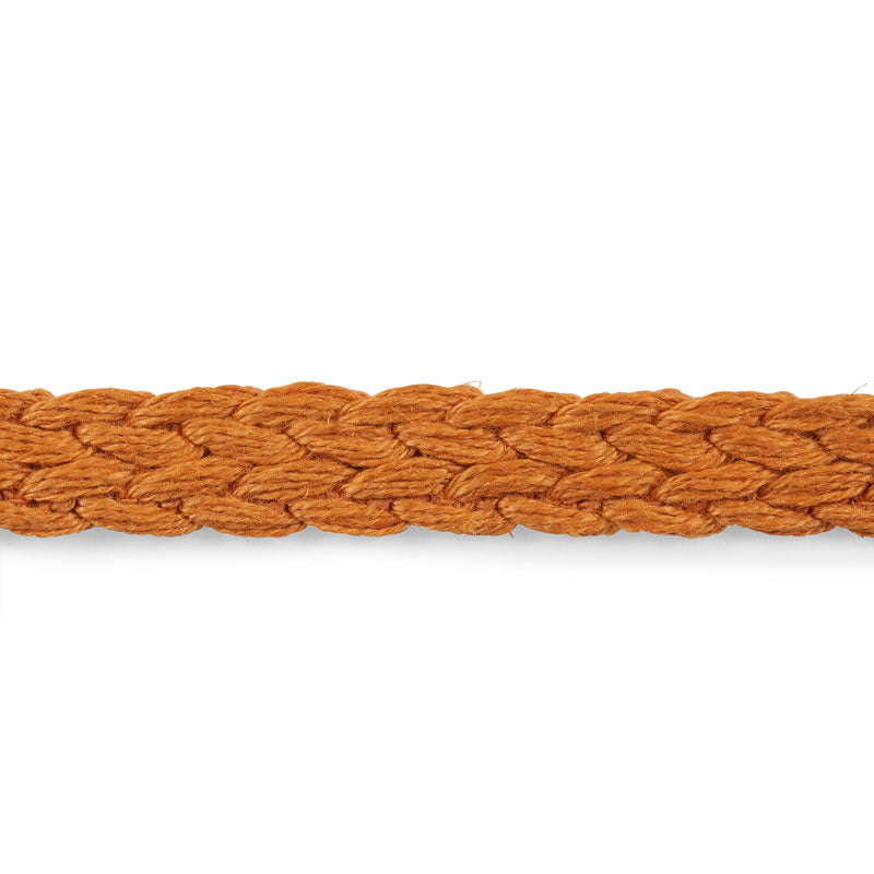 Schumacher Braided Linen Tape Narrow Orange Trim 76272