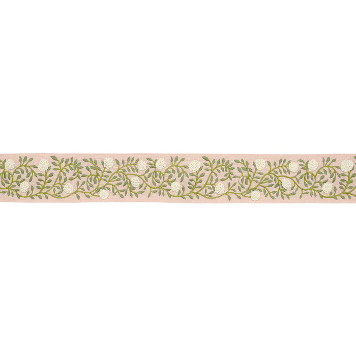 Schumacher Ashoka Tape Leaf & Blush Trim 76296