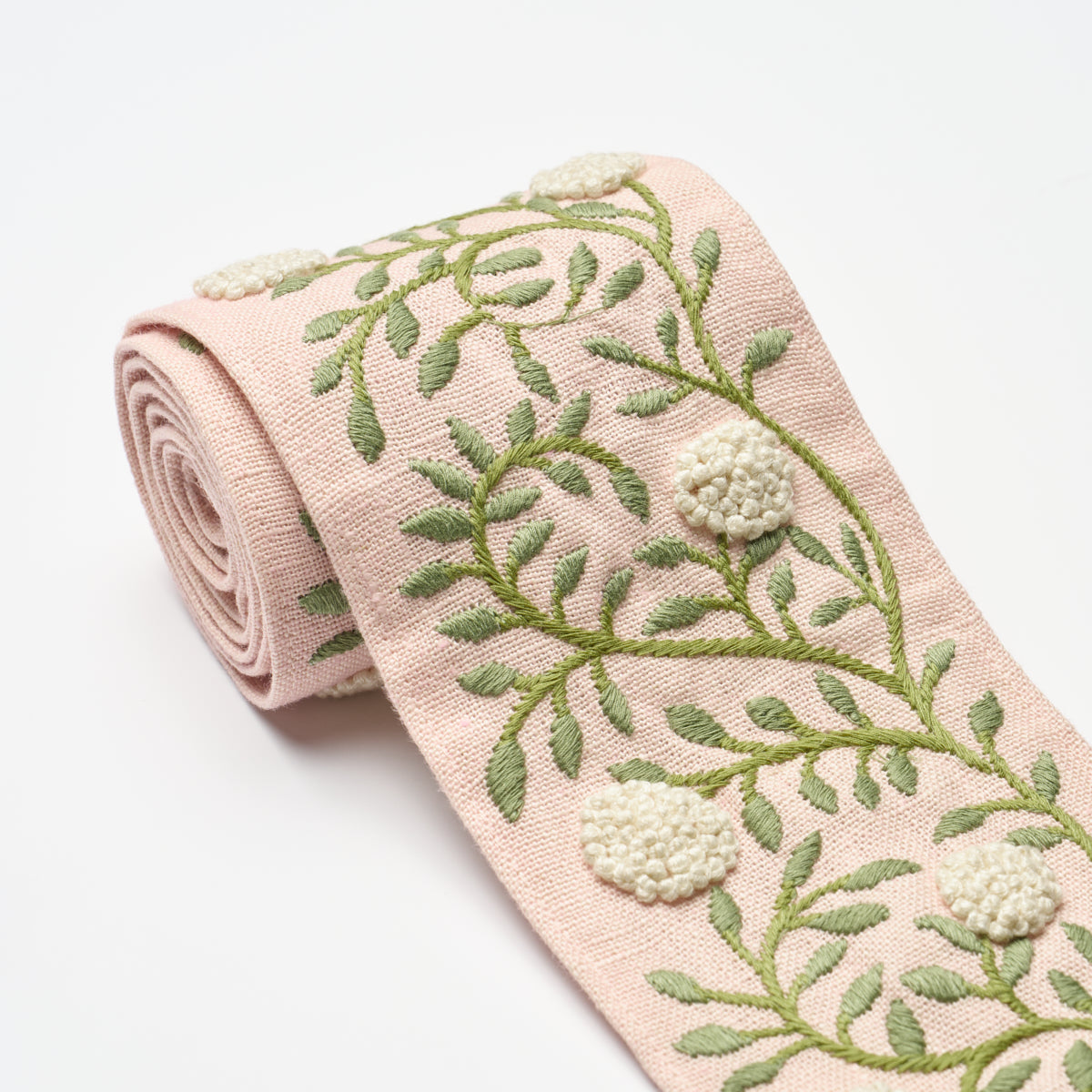 Schumacher Ashoka Tape Leaf & Blush Trim 76296