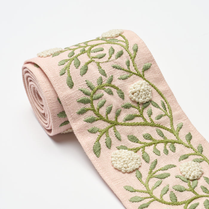 Schumacher Ashoka Tape Leaf & Blush Trim 76296