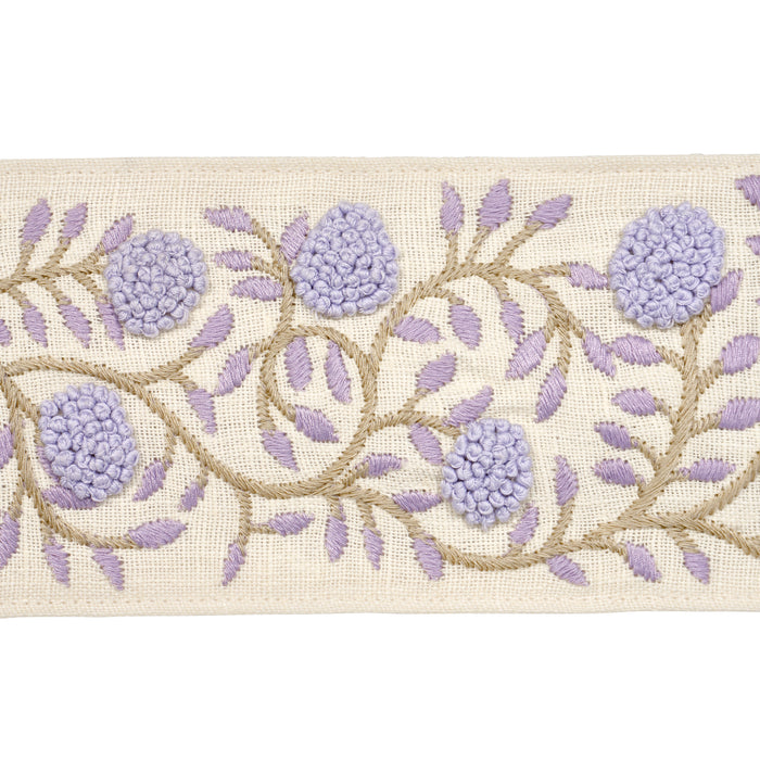 Schumacher Ashoka Tape Lilac & Cream Trim Sample 76297