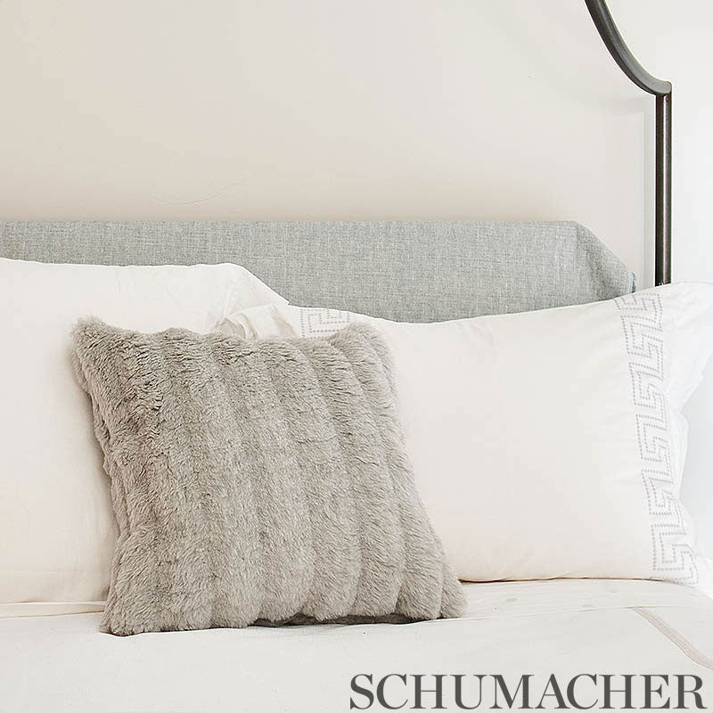 Schumacher Tundra Light Grey Fabric 76461