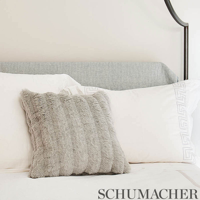 Schumacher Tundra Light Grey Fabric Sample 76461