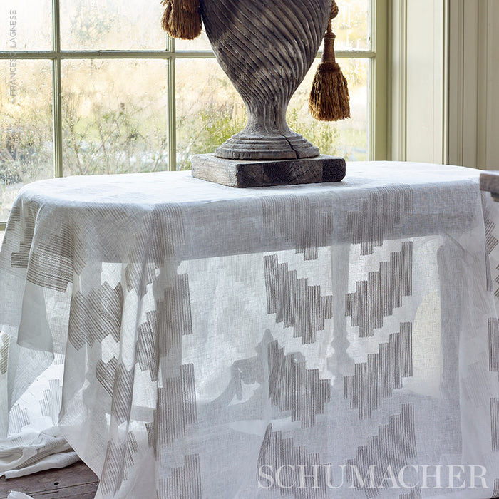 Schumacher Adia Sheer Quartz Fabric Sample 76501