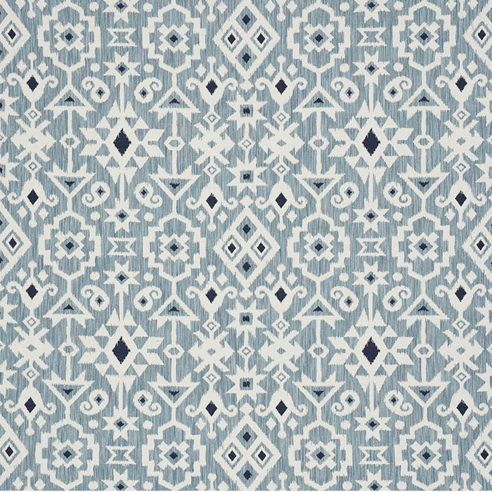 Schumacher Crusoe Ikat Sky Fabric 76521