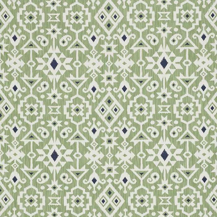 Schumacher Crusoe Ikat Green Fabric Sample 76522