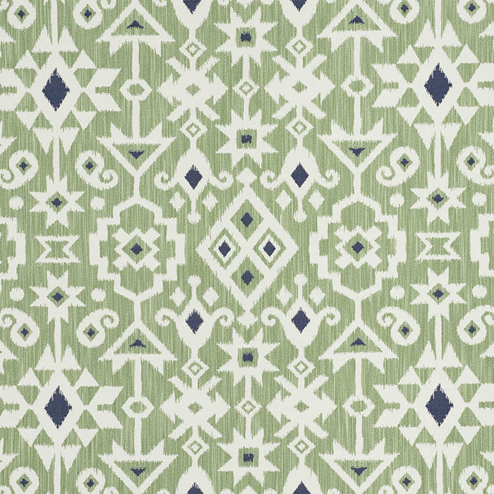 Schumacher Crusoe Ikat Green Fabric Sample 76522