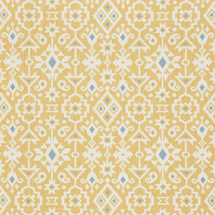 Schumacher Crusoe Ikat Yellow Fabric Sample 76523