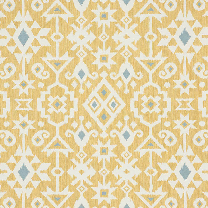 Schumacher Crusoe Ikat Yellow Fabric Sample 76523