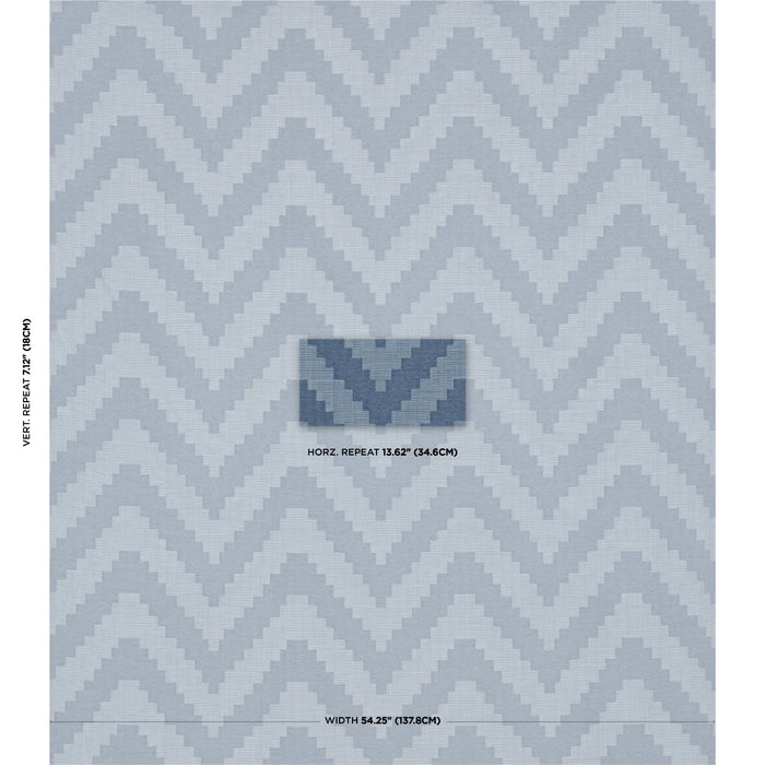 Schumacher Verne Indigo Fabric 76532