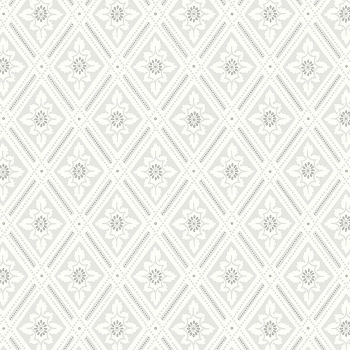 Schumacher Ester Grey Wallpaper 7659