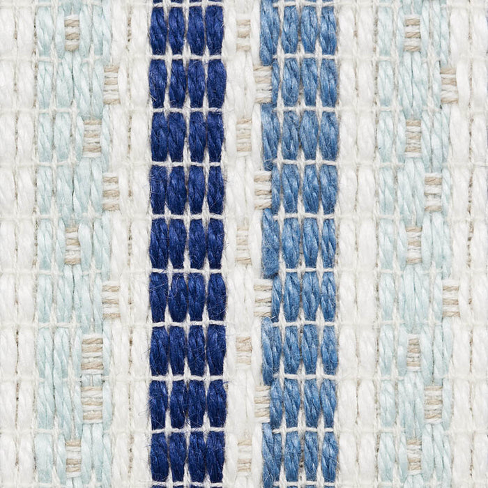 Schumacher Barbary Stripe Indoor/Outdoor Blue Fabric 76641