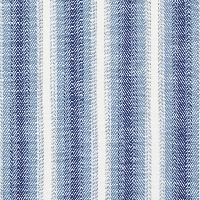 Schumacher Colada Stripe Indoor/Outdoor Blue Fabric 76660