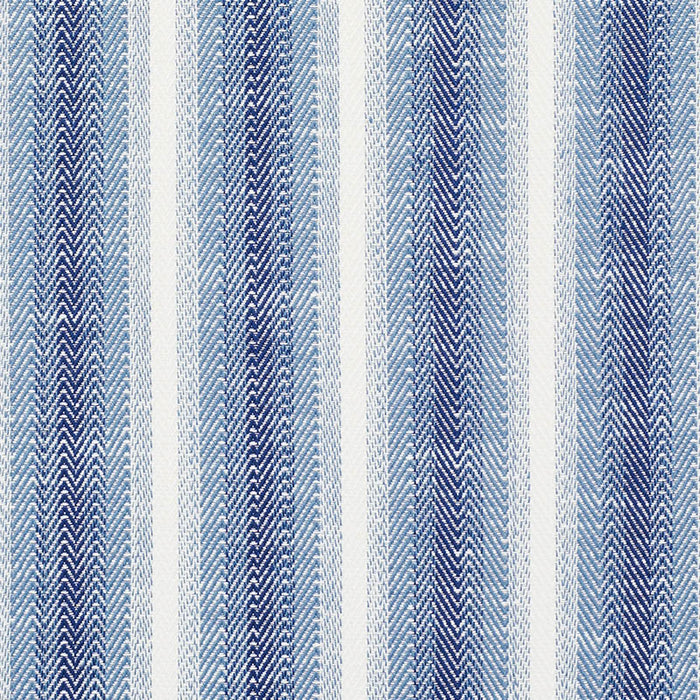 Schumacher Colada Stripe Indoor/Outdoor Blue Fabric Sample 76660