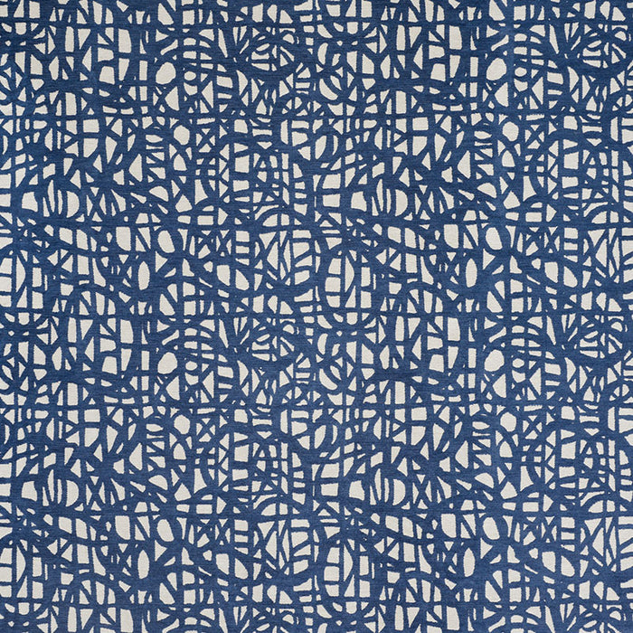 Schumacher Momentum Blue Fabric 76710