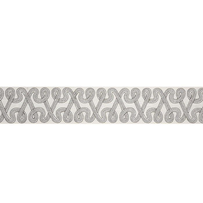 Schumacher Freeform Embroidered Tape Dove Trim Sample 76730