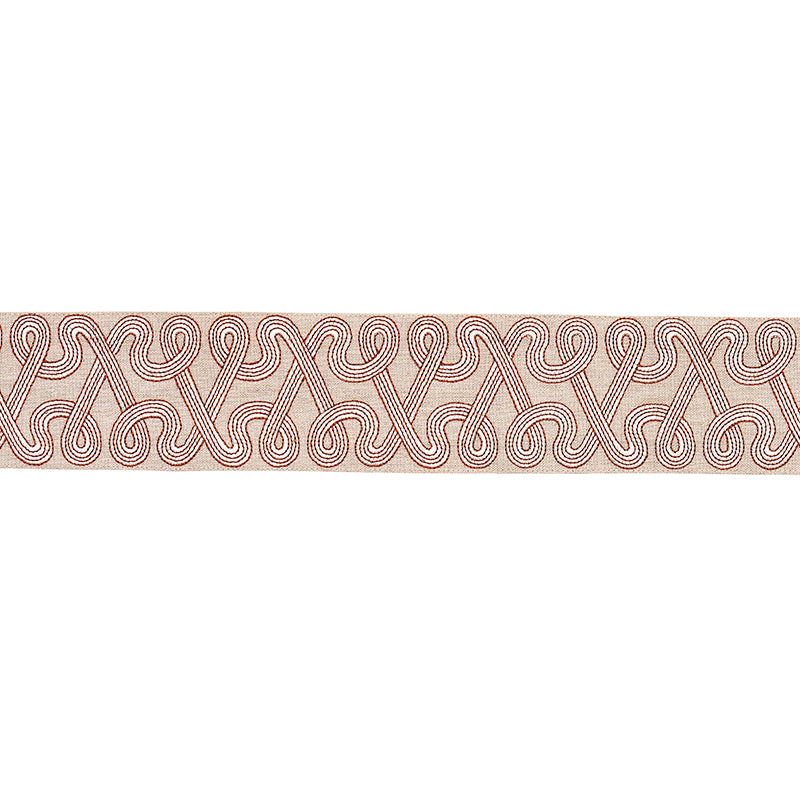 Schumacher Freeform Embroidered Tape Clay Trim 76734